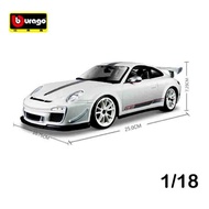 New In Stock Bburago 1:18 Porsche 911 Gt3 Rs 4.0 Alloy Miniature Porsche 911 Sports Car Diecast Mode