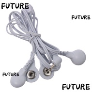 HL-FUTU Cable Lead Wires, 2.5mm Plug to 3.5mm Snap White Electrode Wires, High Quality 4 in 1 1.2M/3