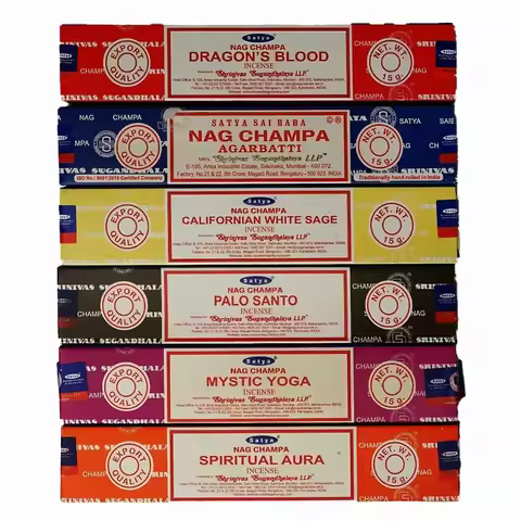 Nag Champa Indian Incense Collection Satya Handmade Sticks With Six Flavors Refreshing Medicinal Aro