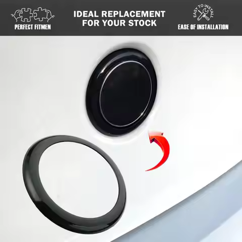1pcs Car Logo Decorative Ring FOR BMW F20 F21 1 SERIES M135i M140i Black Circular Car Logo Decoratio