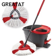 GREATAT Mop Head 360° Spin Mop For O-Cedar/Vileda Wring Refill for O-Cedar/Vileda