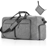 Vomgomfom 65L/85L/115L Foldable Travel Duffle Bag, Lightweight Checked Luggage with Shoe Compartment