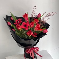 火焰紅鬱金香鮮花花束.特殊進口花束.特色花禮
