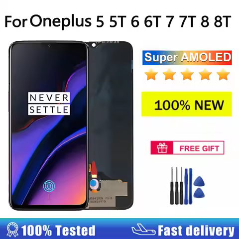 Super AMOLED Display For Oneplus 5 5T 6 6T 7 7T 8 8T 7Pro 8Pro 9 9R 9Pro 10Pro LCD Display Touch Scr