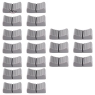 20Pcs 24mmx11mmx10mm Console Mixer Slider Fader Knobs Replacement for Potentiometer Gray Knob Black 