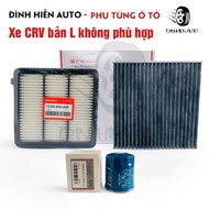 Civic 1.5 (2022-2025 model year), CRV (2023-2025): Engine air filter, air conditioner filter, oil fi