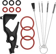 Coffee Machine Cleaning Maintenance Sealing Rings Care Set, 9 Sealing Rings + 5 Cleaning Brushes, fo