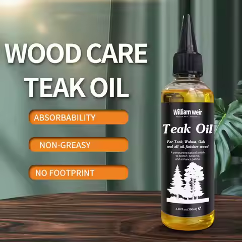 Teak Oil Wood Finish 100ml Furniture Hardwood Polisher Conditioner Non-greasy Wood Care Teak Oil for