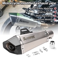 Akrapovic M1 Full Exhaust Pipe 38-51mm Universal Motorcycle Carbon Fiber Exhaust Muffler System with