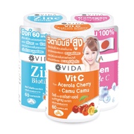 [Super Booster Set] Vit C Acerola cherry 60 Capsules + Zinc Biotin 60 + Collagen Dipeptide 60 Collag