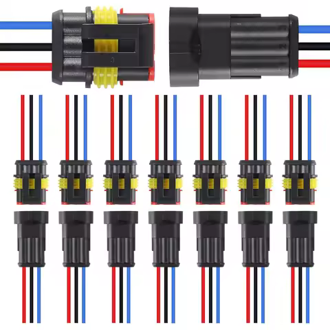 8Pair 3Pin Connector Waterproof Electrical 3 Pin Plug Auto Electrical Wire Connectors Quick Disconne