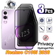For realme C100i 4G 5G 3PCS Anti-Privacy Hydrogel Films For Realme C100 C100i realmeC100i Realme C 1