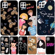 For Samsung A22 4G Case 6.4inch Phone Back Cover For Samsung Galaxy A22 4G GalaxyA22 A 22 black tpu case fashion cute bear space