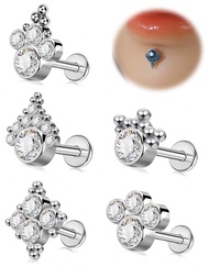 1 chiếc nhẫn môi hình giọt nước đính đá, trang'sức xỏ lỗ tai, Ashley Maduro Medusa, chất liệu thép k