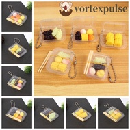 VORTEXPULSE Mini Fast Food Box Keychain, Plastic Fast Food Box Simulation Fast Food Box Keychain, Tr