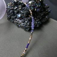 量身訂製/銅鍍金/天然石手鍊/坦桑石/鈦赫茲