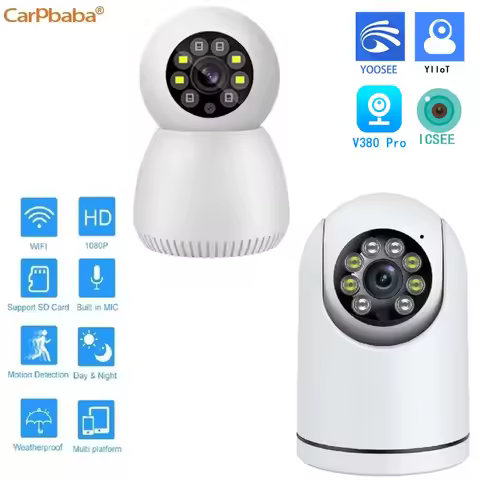 CARPBABA WIFI IP Camera 2MP YOOSEE ICSEE V380Pro YIIOT Surveillance Color Night Vision Security Prot