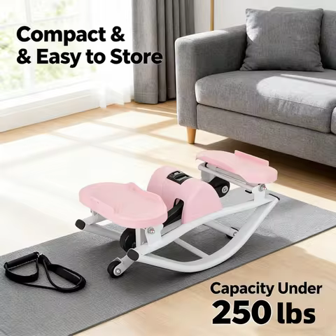 LUSQI Rock Stepper Portable Silent Lateral Stepper Machine For Home Gym Office Legs Glutes Abs Worko