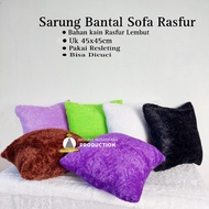 Rafur Sofa Cushion Cover 45 x 45cm Chair Cushion Wrapping - 40 x 40cm Velvet Sofa Cushion Cover