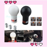 RALLIART 5/6 Speed Auto Gear Shift Knob Black/White Car Manual Transmission (MT)