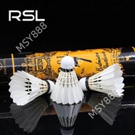 RSL 7 Tourney Shuttlecocks Badminton Shuttle Duck Feather Ball Cock 12pcs (Speed 77)