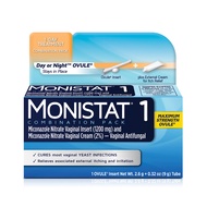 Monistat 1 Day Yeast Infection Treatment for Women, 1 Miconazole Ovule Insert & External Monistat An