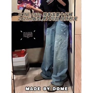 [Correct Version] Acne studios25ss New Style 2021m Version Splash Ink Dirty Dyed Jeans Washed Distre