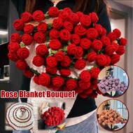 52Rose Flower Crochet Bouquet Blanket Rose Blanket Crochet Bouquet Blanket Mother's Day Gift Girlfri