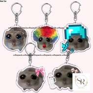 Funny hamster key chain Meme IM JUST A Girl keychain ring for Mo Bag Accessories