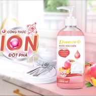 (Genuine) DeeMee dishwashing liquid 1000ml.Sweet peach scent.Breakthrough ION formula.Kill bacteria.