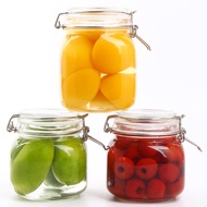 贝特阿斯密封罐玻璃罐储物罐茶叶罐玻璃瓶泡蒜瓶方形750*2+1000ml三件套