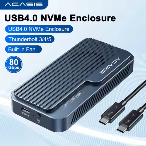 Acasis 80Gbps USB4 M.2 NVMe SSD Case Thunderbolt 5 USB-C NVME SSD Enclosure Compatible with thunderb