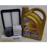 MAZDA 3 2019 year OIL FILTER + AIR FILTER + KOYOMA 5W30 SEMI SYNTHETIC ENGINE OIL MAZDA3
