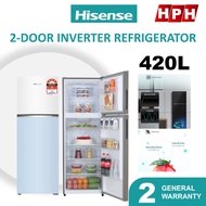 Hisense 2 Glass Door Fridge Refrigerator (420L) RT469N4ABU Peti Sejuk 两门冰箱