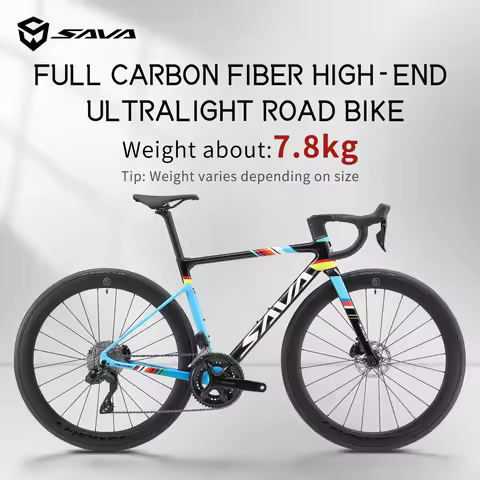 SAVA C7 Full Carbon Fiber Road Bike, Adult Racing with 105 DI2 24 Speed Kit (Built-in Cables) Hydrau