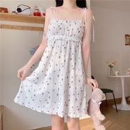 【Ready Stok】Piyama Wanita Dewasa 2022 Versi Korea Terbaru Lucu Seksi Homewear Floral Suspender Baju 