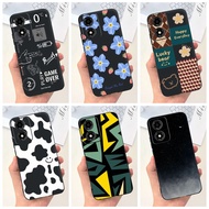 Motorola Moto E14 2024 Lovely Printing Black Silicone Soft Casing Moto E14 E 14 4G Shockproof Phone 