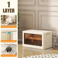 YUMI 3/4/5 Layers Large Capacity Foldable Storage Cabinet 2 Doors Storage Box 收纳柜(Capacity Up To 380