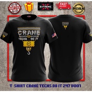 2024 NEW t-shirt T-SHIRT CRANE TECHS DO IT 24/7 V001 (Cotton Black 160gsm) cotton summer