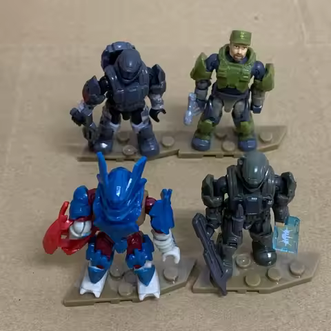 4PCS Mega Construx Universe UNSC ODST Buck Stacker Brute Spartan Warriors Figures Replacement Kits