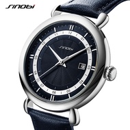 Sinobi 2021 Luxury Men's Leather Watches Ultra-thin 100% Stainless Steel Quartz Wristwatch Male Sport Clock reloj hombre SYUE