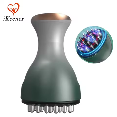 Electric Meridian Brush EMS 9 Levels Vibration Rechargeable Body Massager Relax Massage Tool for Str
