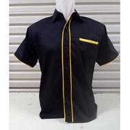 HITAM KEMEJA Work Shirts PDL And Women's Work Shirts Black list Yellow Htamlisyellow 02m Price 80000 Shirts Distro Contemporary Men's Latest Shirts P0I2 Short Sleeve Plain Fashion Most Wanted Best Adults Cool Casual Shirts Male Santa