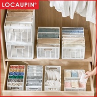 Locaupin Wardrobe Closet Organizer and Storage for Clothes, Plastic Stackable Drawer Organizer,Foldable Closet Organizer
