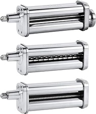 Pasta Maker Attachments Set for all KitchenAid Stand Mixer, including Pasta Sheet Roller, Spaghetti Cutter, Fettuccine Cutter by Nevku