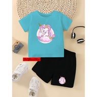 DC UNICORN CHILDREN'S CLOTHING SET FASHION GIRLS' CLOTHING SET/ 1-10 YEARS