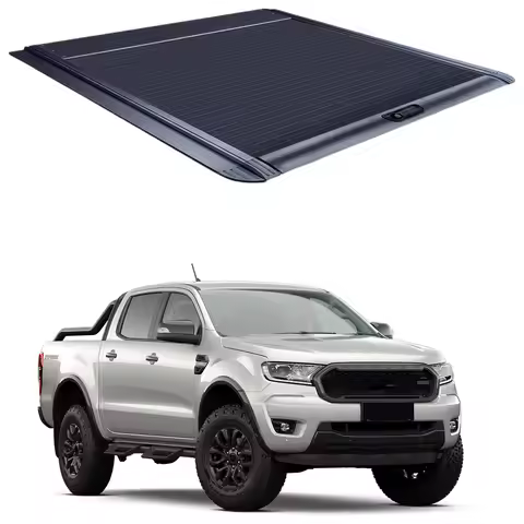 Pickup Waterproof Roller Blind Manual Retractable Aluminum Trunk Top Cover for Ford Ranger Standard 