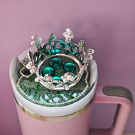 Cross-Border New Style Stanley Decoration Accessories Crown Cup Lid Shiny Diamond Stanley Cup Decora