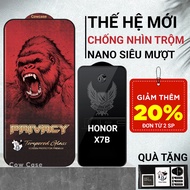 Honor X7b, X7a full screen anti-peeping tempered glass | Cowcase screen protector