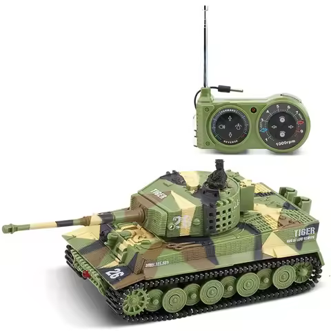 1:72 Mini RC Tanks 2117 Model Military Electric Radio Control Vehicle Portable Battle Tanks Simulati